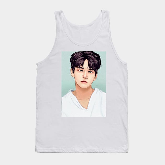 WANNA ONE Ong Seongwoo Digital Drawing Tank Top by NiamhYoungArt